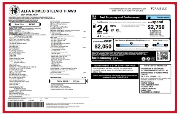 New 2021 Alfa Romeo Stelvio Ti for sale Sold at Alfa Romeo of Westport in Westport CT 06880 27