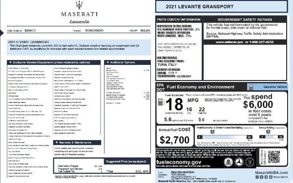 New 2021 Maserati Levante Q4 GranSport for sale Sold at Alfa Romeo of Westport in Westport CT 06880 26