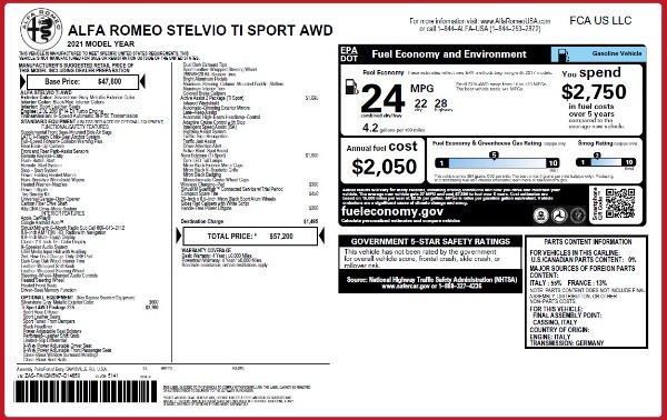 New 2021 Alfa Romeo Stelvio Ti Sport Q4 for sale Sold at Alfa Romeo of Westport in Westport CT 06880 28