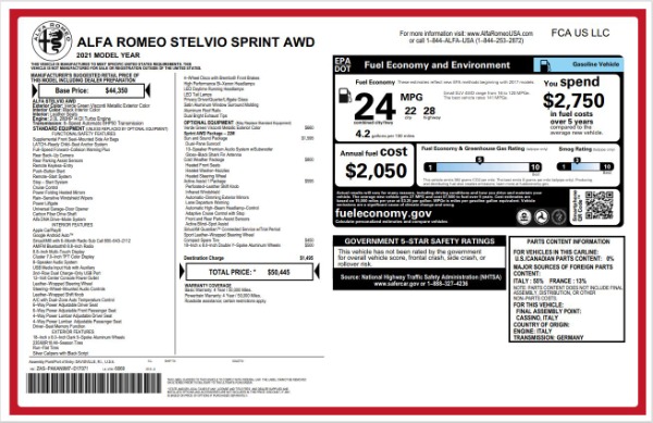 New 2021 Alfa Romeo Stelvio Q4 for sale Sold at Alfa Romeo of Westport in Westport CT 06880 22