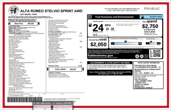 New 2021 Alfa Romeo Stelvio Q4 for sale Sold at Alfa Romeo of Westport in Westport CT 06880 21