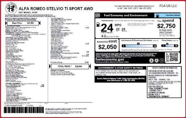 New 2021 Alfa Romeo Stelvio Ti Sport Q4 for sale Sold at Alfa Romeo of Westport in Westport CT 06880 23