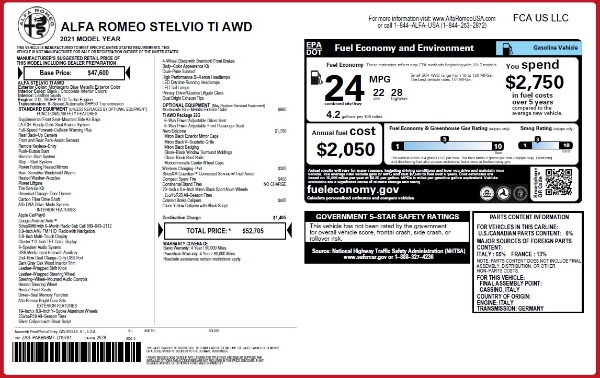 New 2021 Alfa Romeo Stelvio Ti Q4 for sale Sold at Alfa Romeo of Westport in Westport CT 06880 24