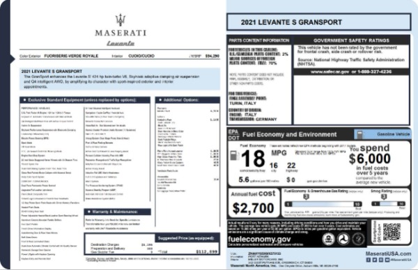 New 2021 Maserati Levante S GranSport for sale Sold at Alfa Romeo of Westport in Westport CT 06880 26