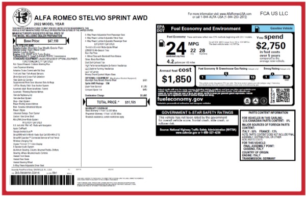 New 2022 Alfa Romeo Stelvio Sprint for sale Sold at Alfa Romeo of Westport in Westport CT 06880 28