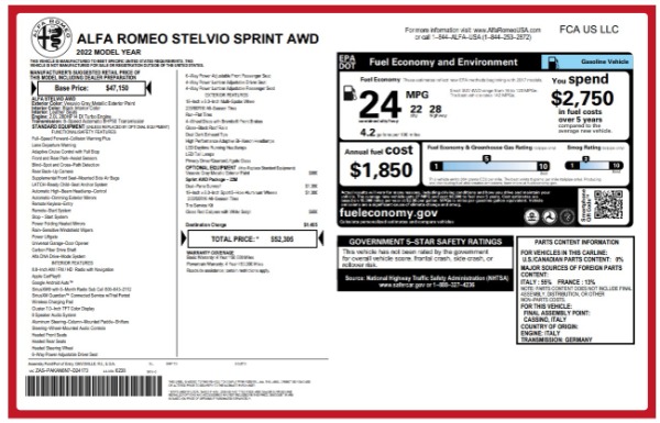 Used 2022 Alfa Romeo Stelvio Sprint for sale $29,900 at Alfa Romeo of Westport in Westport CT 06880 24
