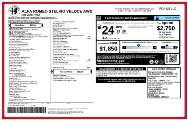 New 2022 Alfa Romeo Stelvio Veloce for sale Sold at Alfa Romeo of Westport in Westport CT 06880 24