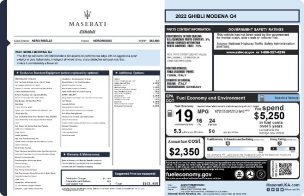 New 2022 Maserati Ghibli Modena Q4 for sale Sold at Alfa Romeo of Westport in Westport CT 06880 19