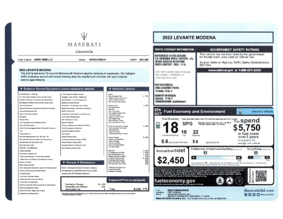 New 2022 Maserati Levante Modena for sale Sold at Alfa Romeo of Westport in Westport CT 06880 24