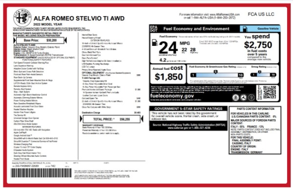 New 2022 Alfa Romeo Stelvio Ti for sale Sold at Alfa Romeo of Westport in Westport CT 06880 21