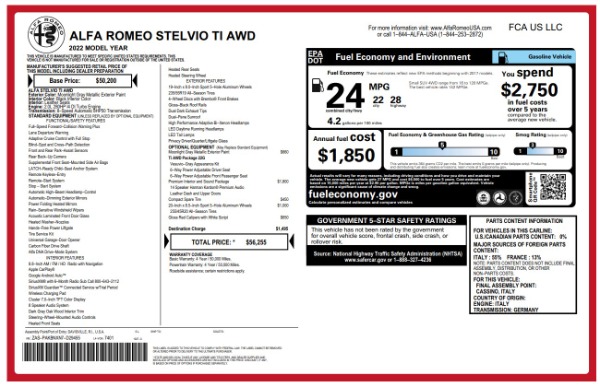 New 2022 Alfa Romeo Stelvio Ti for sale Sold at Alfa Romeo of Westport in Westport CT 06880 20