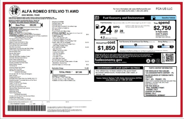 New 2022 Alfa Romeo Stelvio Ti for sale Sold at Alfa Romeo of Westport in Westport CT 06880 2