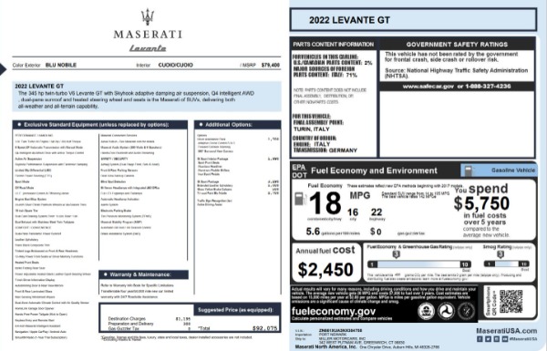 New 2022 Maserati Levante GT for sale Call for price at Alfa Romeo of Westport in Westport CT 06880 2
