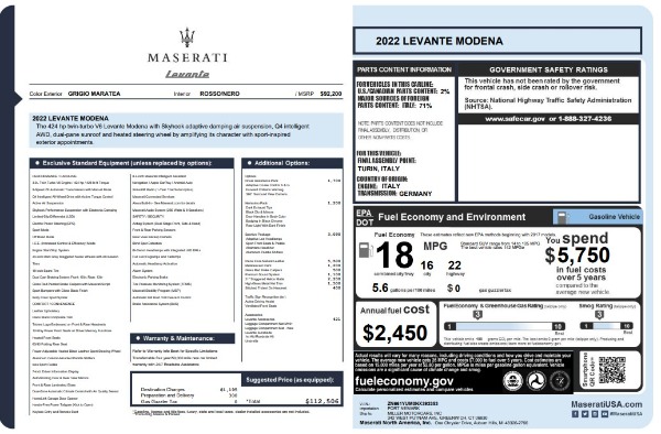 Used 2022 Maserati Levante Modena for sale Sold at Alfa Romeo of Westport in Westport CT 06880 21