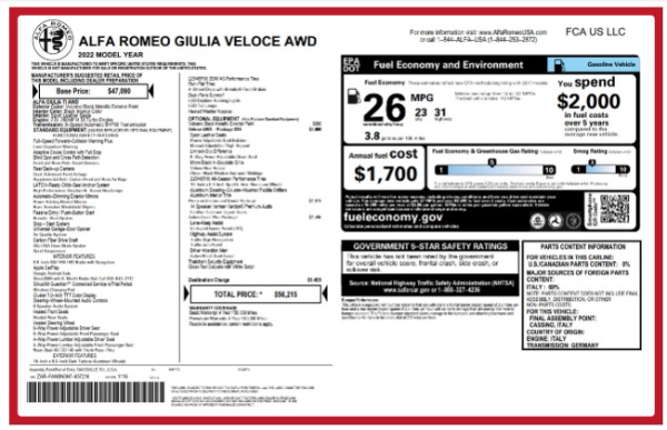 New 2022 Alfa Romeo Giulia Veloce for sale Sold at Alfa Romeo of Westport in Westport CT 06880 23