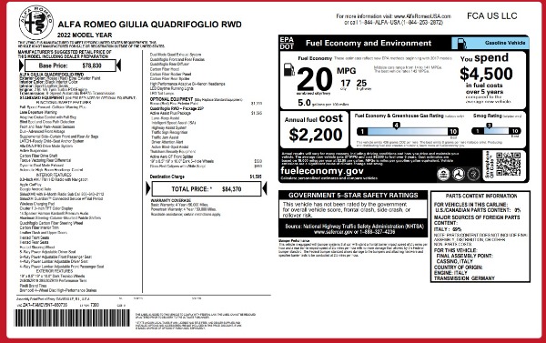 New 2022 Alfa Romeo Giulia Quadrifoglio for sale Sold at Alfa Romeo of Westport in Westport CT 06880 22