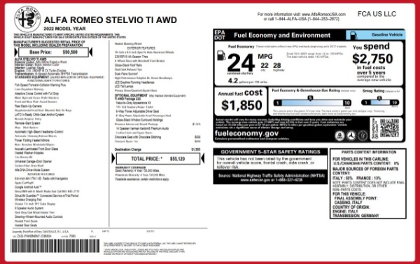 New 2022 Alfa Romeo Stelvio Ti for sale $55,120 at Alfa Romeo of Westport in Westport CT 06880 28