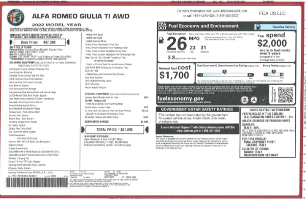 New 2022 Alfa Romeo Giulia Ti for sale Sold at Alfa Romeo of Westport in Westport CT 06880 24