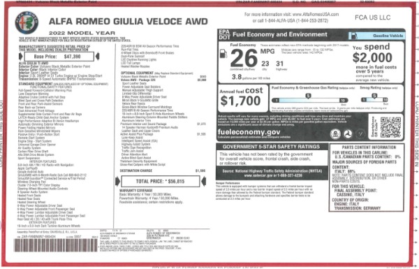 New 2022 Alfa Romeo Giulia Veloce for sale Sold at Alfa Romeo of Westport in Westport CT 06880 25