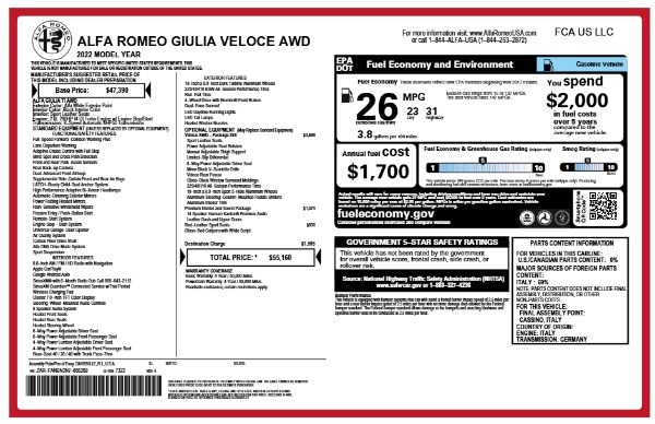 Used 2022 Alfa Romeo Giulia Veloce for sale Sold at Alfa Romeo of Westport in Westport CT 06880 26