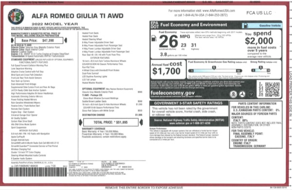 New 2022 Alfa Romeo Giulia Ti for sale Sold at Alfa Romeo of Westport in Westport CT 06880 2