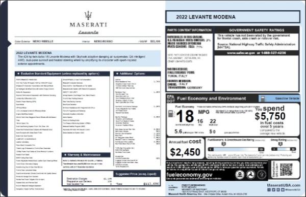 New 2022 Maserati Levante Modena for sale $113,696 at Alfa Romeo of Westport in Westport CT 06880 22