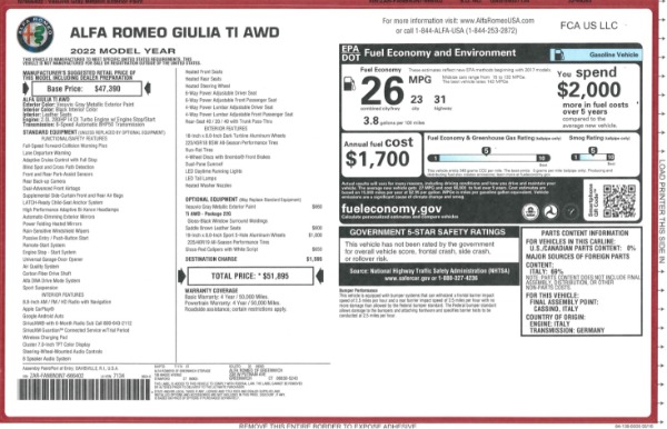 New 2022 Alfa Romeo Giulia Ti for sale Sold at Alfa Romeo of Westport in Westport CT 06880 2