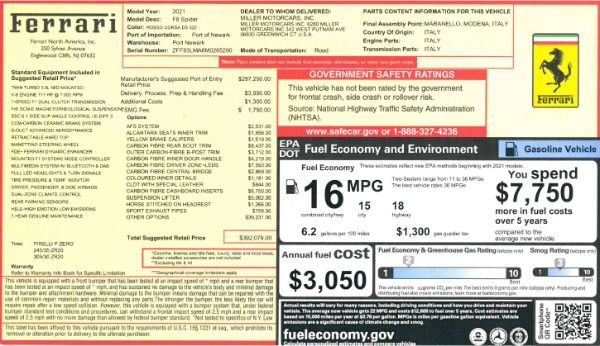 Used 2021 Ferrari F8 Spider for sale $509,900 at Alfa Romeo of Westport in Westport CT 06880 2