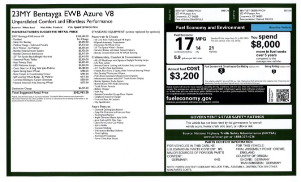 New 2023 Bentley Bentayga EWB Azure for sale Sold at Alfa Romeo of Westport in Westport CT 06880 28