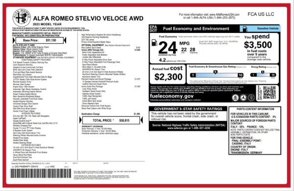 New 2023 Alfa Romeo Stelvio Veloce for sale Sold at Alfa Romeo of Westport in Westport CT 06880 2
