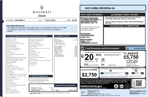 New 2023 Maserati Ghibli Modena Q4 for sale Sold at Alfa Romeo of Westport in Westport CT 06880 26