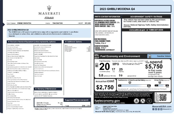 New 2023 Maserati Ghibli Modena Q4 for sale Sold at Alfa Romeo of Westport in Westport CT 06880 21