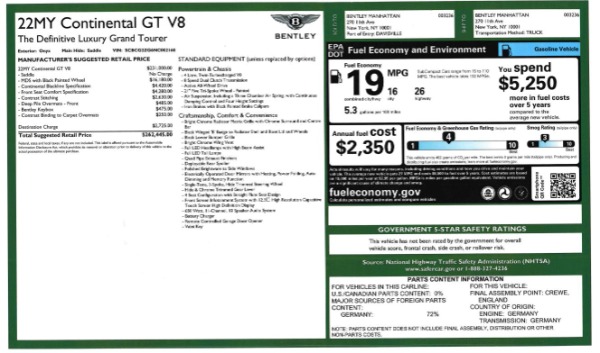 Used 2022 Bentley Continental GT V8 for sale Call for price at Alfa Romeo of Westport in Westport CT 06880 26