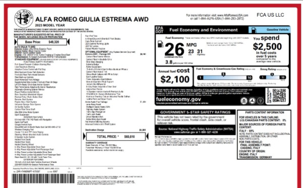 New 2023 Alfa Romeo Giulia Estrema for sale $60,610 at Alfa Romeo of Westport in Westport CT 06880 24