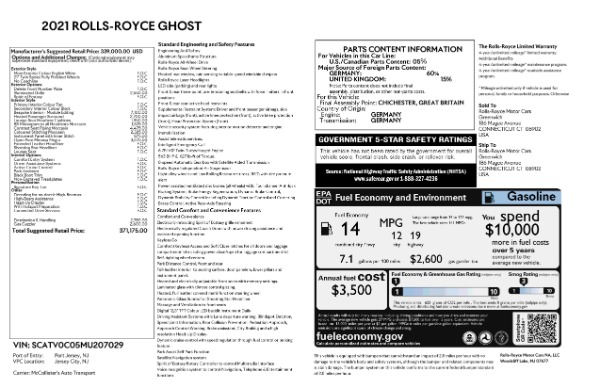 Used 2021 Rolls-Royce Ghost for sale Sold at Alfa Romeo of Westport in Westport CT 06880 23