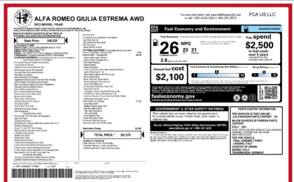 New 2023 Alfa Romeo Giulia Estrema for sale Call for price at Alfa Romeo of Westport in Westport CT 06880 25