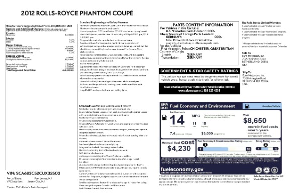 Used 2012 Rolls-Royce Phantom Coupe for sale $195,900 at Alfa Romeo of Westport in Westport CT 06880 23