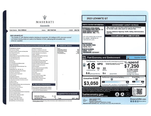 New 2023 Maserati Levante GT for sale $97,345 at Alfa Romeo of Westport in Westport CT 06880 28
