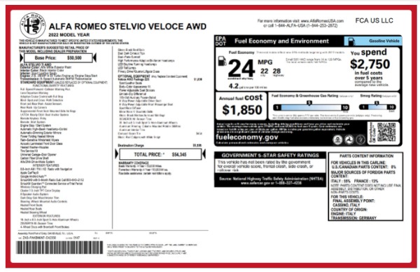 New 2022 Alfa Romeo Stelvio Veloce for sale Sold at Alfa Romeo of Westport in Westport CT 06880 21