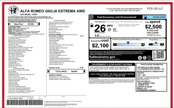 Used 2023 Alfa Romeo Giulia Estrema for sale $32,900 at Alfa Romeo of Westport in Westport CT 06880 25