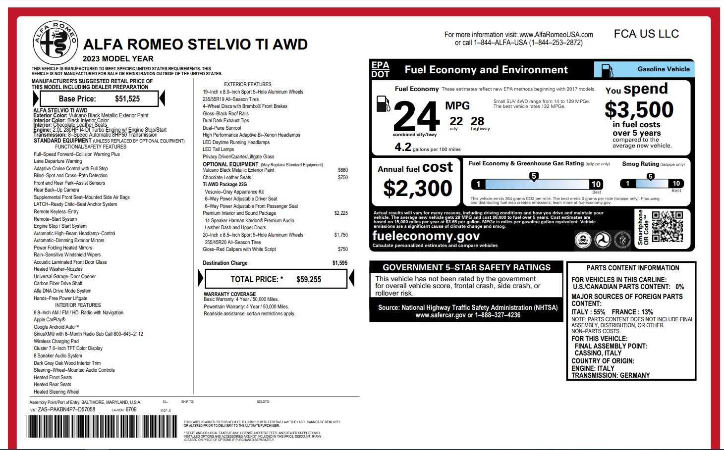 Used 2023 Alfa Romeo Stelvio Ti for sale $32,900 at Alfa Romeo of Westport in Westport CT 06880 1