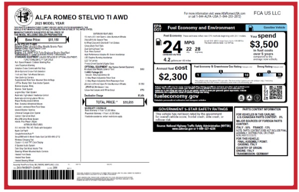 New 2023 Alfa Romeo Stelvio Ti for sale Sold at Alfa Romeo of Westport in Westport CT 06880 23