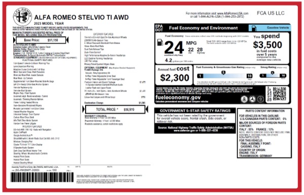 New 2023 Alfa Romeo Stelvio Ti for sale $56,970 at Alfa Romeo of Westport in Westport CT 06880 27