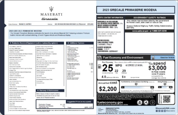 New 2023 Maserati Grecale Modena for sale $89,795 at Alfa Romeo of Westport in Westport CT 06880 24