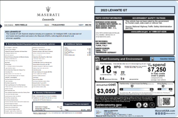 New 2023 Maserati Levante GT for sale $101,245 at Alfa Romeo of Westport in Westport CT 06880 23