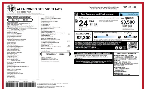 New 2023 Alfa Romeo Stelvio Ti for sale $58,205 at Alfa Romeo of Westport in Westport CT 06880 23