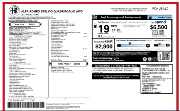 New 2023 Alfa Romeo Stelvio Quadrifoglio for sale $86,670 at Alfa Romeo of Westport in Westport CT 06880 26