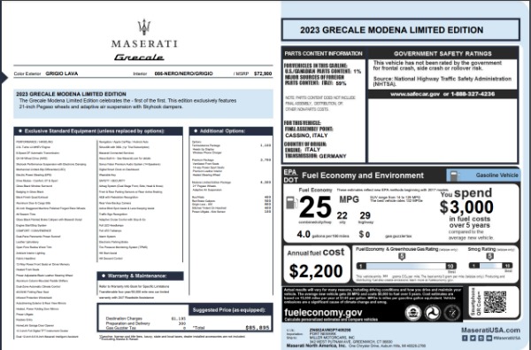 New 2023 Maserati Grecale Modena for sale $85,895 at Alfa Romeo of Westport in Westport CT 06880 27
