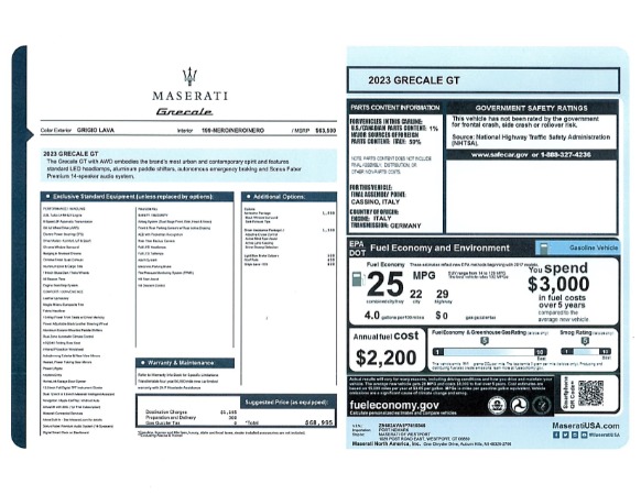 New 2023 Maserati Grecale GT for sale $56,285 at Alfa Romeo of Westport in Westport CT 06880 23