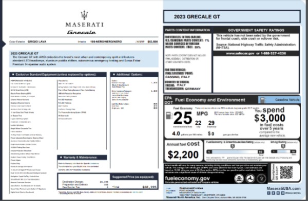 New 2023 Maserati Grecale GT for sale $68,995 at Alfa Romeo of Westport in Westport CT 06880 23